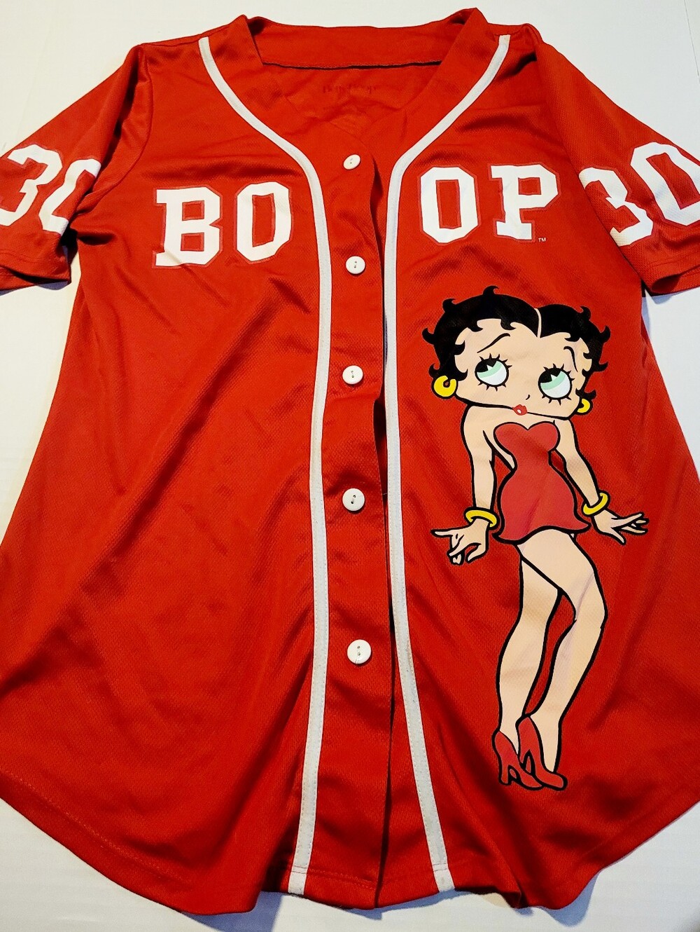 Betty Boop Baseball Jersey Women's Size Large